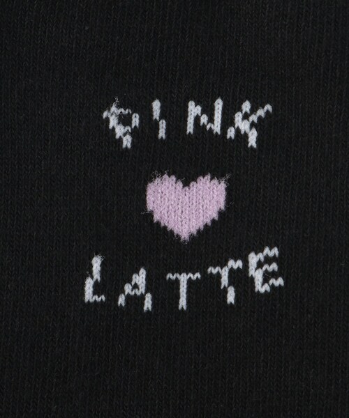 PINK-latte（ピンクラテ）の「51cm丈 ハートロゴニーハイ（ソックス/靴下・キッズ・グレー/ブラック/ネイビー・00）」の8枚目の写真