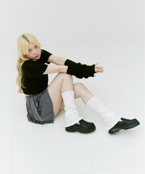 17HR（セブンティーンアワーズ）の「レッグウォーマー（レッグウォーマー・レディース・ホワイト/ブラック・FREE）」の17枚目の写真
