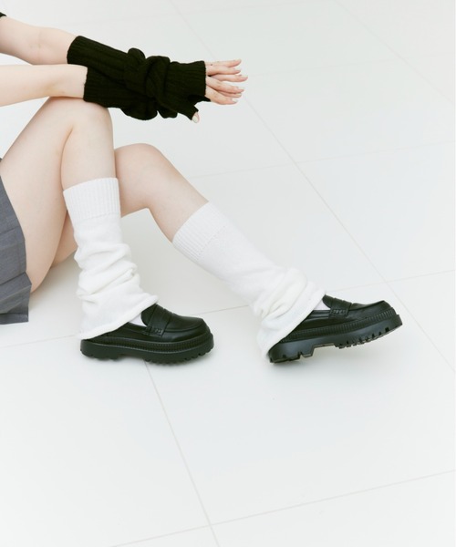 17HR（セブンティーンアワーズ）の「レッグウォーマー（レッグウォーマー・レディース・ホワイト/ブラック・FREE）」の4枚目の写真