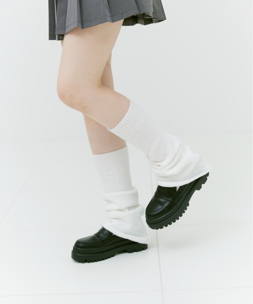 17HR（セブンティーンアワーズ）の「レッグウォーマー（レッグウォーマー・レディース・ホワイト/ブラック・FREE）」の3枚目の写真