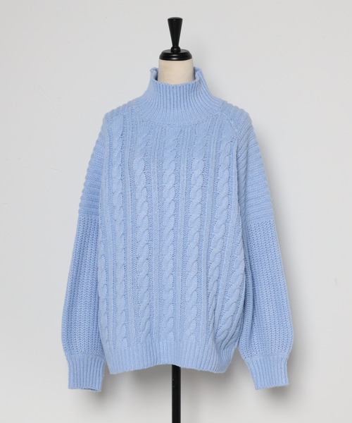ハイネックケーブルニット（ニット/セーター）｜Bonjour Sagan