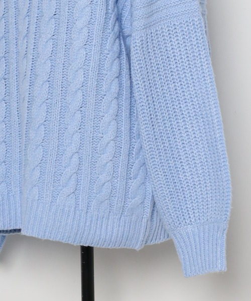 ハイネックケーブルニット（ニット/セーター）｜Bonjour Sagan