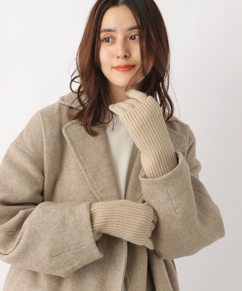 LEPSIM(レプシィム)の「2ピースセットニットグローブ 299605(手袋・レディース・グレー/ブラック/グリーン/ベージュ・ONE SIZE)」の4枚目の写真