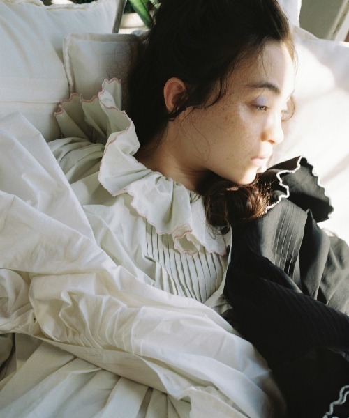 papier（パピエ）の「papier/パピエ/Carrie dress（ワンピース・レディース・ホワイト/ミント/ブラック・FREE）」の4枚目の写真