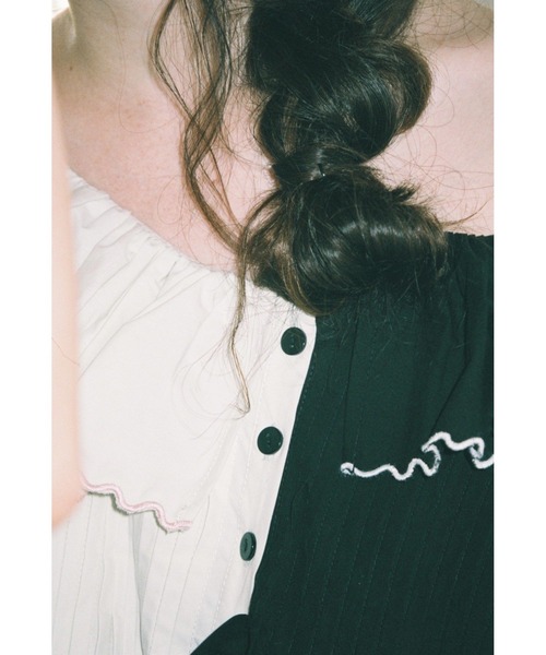 papier（パピエ）の「papier/パピエ/Carrie dress（ワンピース・レディース・ホワイト/ミント/ブラック・FREE）」の5枚目の写真