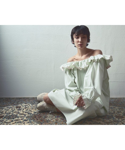 papier（パピエ）の「papier/パピエ/Carrie dress（ワンピース・レディース・ホワイト/ミント/ブラック・FREE）」の9枚目の写真