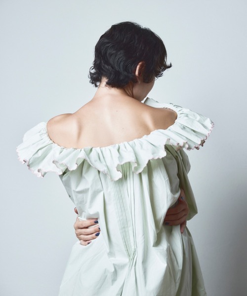 papier（パピエ）の「papier/パピエ/Carrie dress（ワンピース・レディース・ホワイト/ミント/ブラック・FREE）」の14枚目の写真