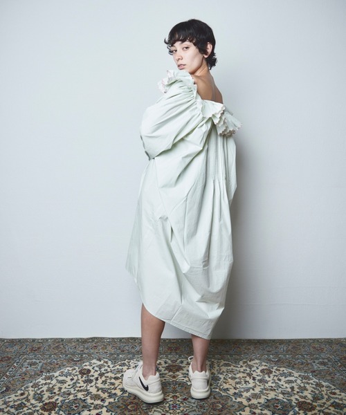 papier（パピエ）の「papier/パピエ/Carrie dress（ワンピース・レディース・ホワイト/ミント/ブラック・FREE）」の16枚目の写真