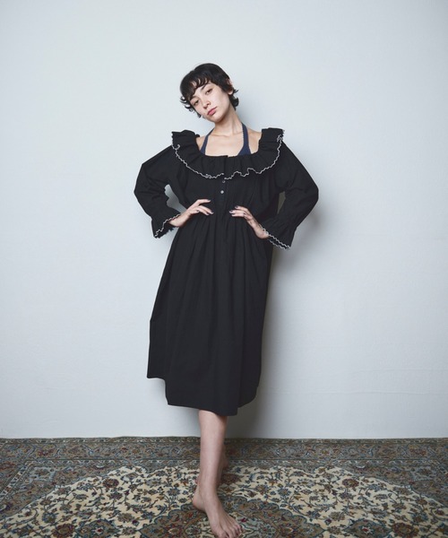 papier（パピエ）の「papier/パピエ/Carrie dress（ワンピース・レディース・ホワイト/ミント/ブラック・FREE）」の12枚目の写真