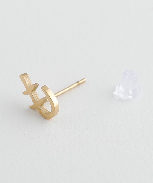 セール】JewCas ひらがなイニシャル片耳ピアス『あ』『ま』『を』『ぬ