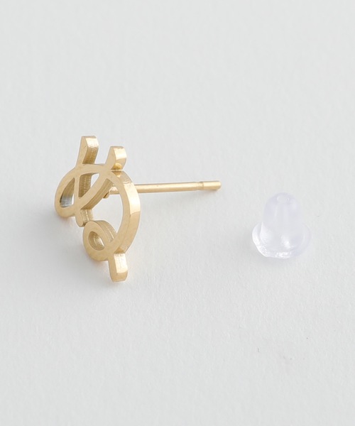 セール】JewCas ひらがなイニシャル片耳ピアス『あ』『ま』『を』『ぬ