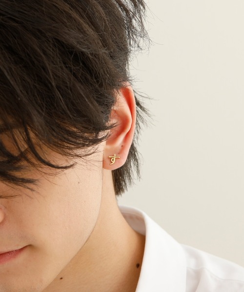 JewCas ひらがなイニシャル片耳ピアス『あ』『ま』『を』『ぬ