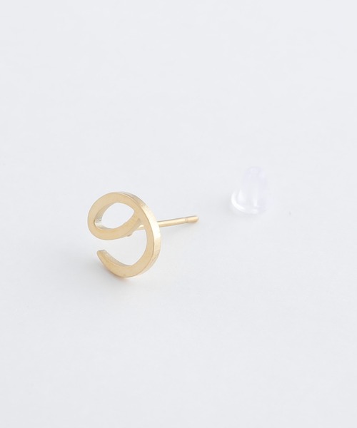 JewCas ひらがなイニシャル片耳ピアス『あ』『ま』『を』『ぬ』『も