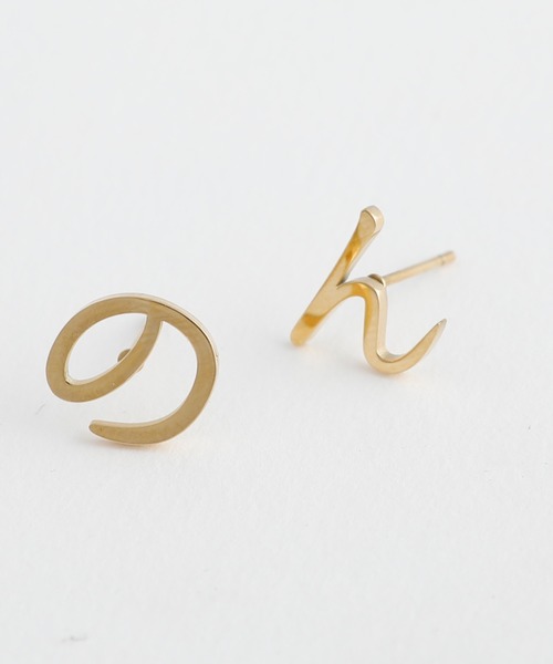 JewCas ひらがなイニシャル片耳ピアス『あ』『ま』『を』『ぬ』『も
