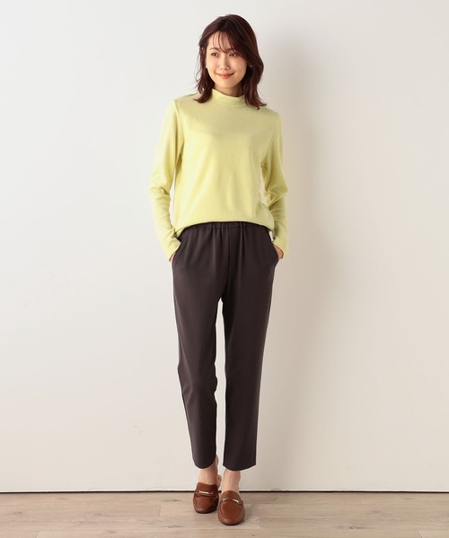 DECOY SINCE 1981（デコイシンスイチキュウハチイチ）の「【吸湿発熱】シアバター配合日本製ハイネックカットプルオーバー（Tシャツ/カットソー・レディース・サックスブルー/パープル/アイボリー/ピンク/イエロー/グリーン/マスタード・L/LL/M）」の17枚目の写真