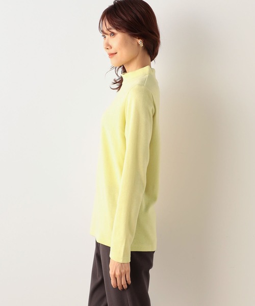 DECOY SINCE 1981（デコイシンスイチキュウハチイチ）の「【吸湿発熱】シアバター配合日本製ハイネックカットプルオーバー（Tシャツ/カットソー・レディース・サックスブルー/パープル/アイボリー/ピンク/イエロー/グリーン/マスタード・L/LL/M）」の18枚目の写真