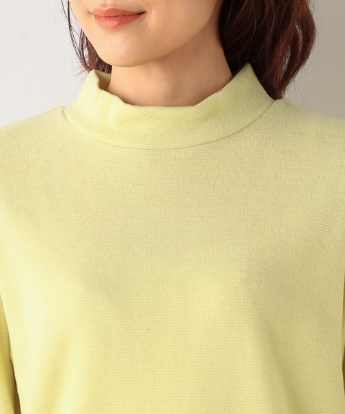 DECOY SINCE 1981（デコイシンスイチキュウハチイチ）の「【吸湿発熱】シアバター配合日本製ハイネックカットプルオーバー（Tシャツ/カットソー・レディース・サックスブルー/パープル/アイボリー/ピンク/イエロー/グリーン/マスタード・L/LL/M）」の20枚目の写真