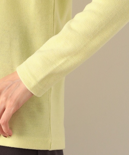 DECOY SINCE 1981（デコイシンスイチキュウハチイチ）の「【吸湿発熱】シアバター配合日本製ハイネックカットプルオーバー（Tシャツ/カットソー・レディース・サックスブルー/パープル/アイボリー/ピンク/イエロー/グリーン/マスタード・L/LL/M）」の21枚目の写真