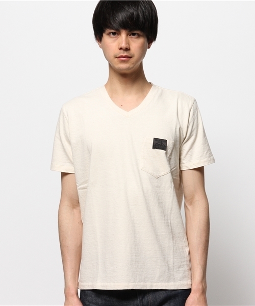 BEN DAVIS BLACKOUT COLLECTION（ベンデイビスブラックアウトコレクション）の「BEN DAVIS BLACKOUT COLLECTION V-NECK POKET TEE（Tシャツ/カットソー・メンズ・ホワイト/ブラック/ナチュラル/ブルー・SMALL/LARGE/MEDIUM）」の5枚目の写真