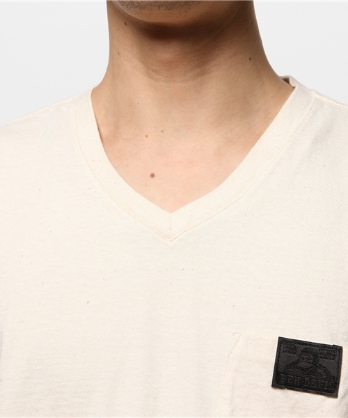 BEN DAVIS BLACKOUT COLLECTION（ベンデイビスブラックアウトコレクション）の「BEN DAVIS BLACKOUT COLLECTION V-NECK POKET TEE（Tシャツ/カットソー・メンズ・ホワイト/ブラック/ナチュラル/ブルー・SMALL/LARGE/MEDIUM）」の8枚目の写真