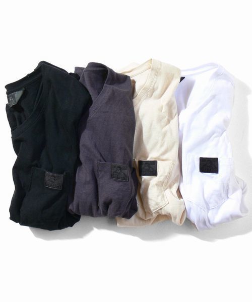 BEN DAVIS BLACKOUT COLLECTION（ベンデイビスブラックアウトコレクション）の「BEN DAVIS BLACKOUT COLLECTION V-NECK POKET TEE（Tシャツ/カットソー・メンズ・ホワイト/ブラック/ナチュラル/ブルー・SMALL/LARGE/MEDIUM）」の16枚目の写真