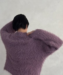 ハイネックシャギーニット