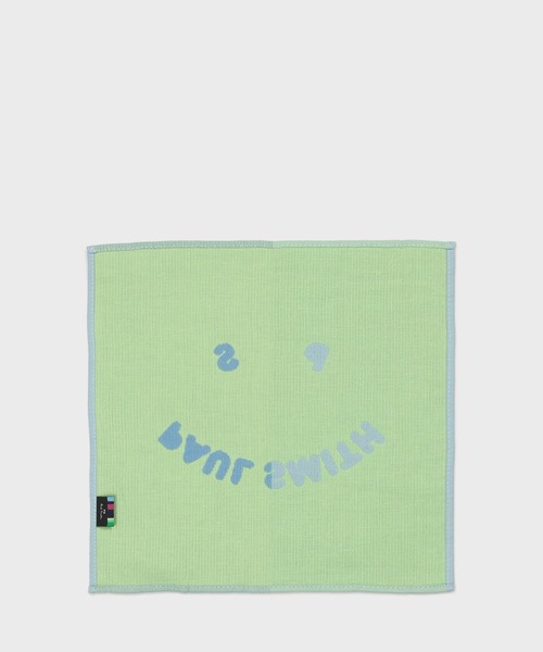 PS Paul Smith（ピーエスポールスミス）の「"PS Paul Smith Happy" ハンカチ / 130366 JHANK（ハンカチ/ハンドタオル・メンズ・ライトブルー/ネイビー/オレンジ・FREE）」の4枚目の写真
