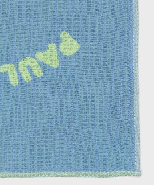 PS Paul Smith（ピーエスポールスミス）の「"PS Paul Smith Happy" ハンカチ / 130366 JHANK（ハンカチ/ハンドタオル・メンズ・ライトブルー/ネイビー/オレンジ・FREE）」の5枚目の写真