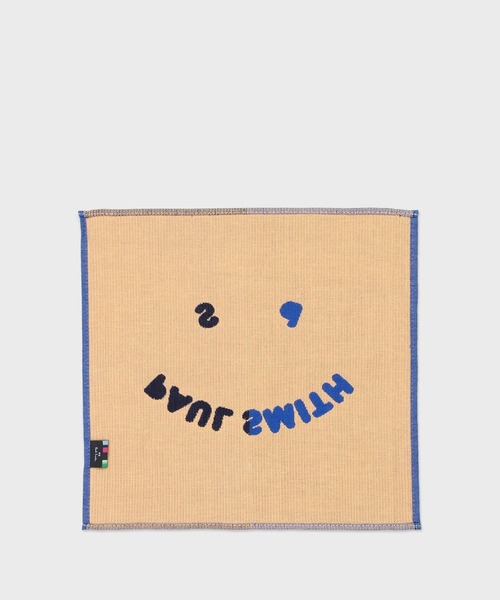 PS Paul Smith（ピーエスポールスミス）の「"PS Paul Smith Happy" ハンカチ / 130366 JHANK（ハンカチ/ハンドタオル・メンズ・ライトブルー/ネイビー/オレンジ・FREE）」の6枚目の写真