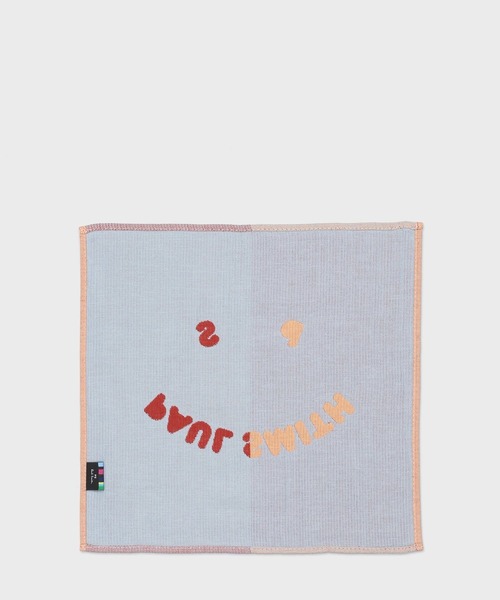 PS Paul Smith（ピーエスポールスミス）の「"PS Paul Smith Happy" ハンカチ / 130366 JHANK（ハンカチ/ハンドタオル・メンズ・ライトブルー/ネイビー/オレンジ・FREE）」の8枚目の写真