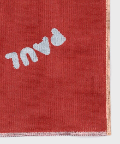 PS Paul Smith（ピーエスポールスミス）の「"PS Paul Smith Happy" ハンカチ / 130366 JHANK（ハンカチ/ハンドタオル・メンズ・ライトブルー/ネイビー/オレンジ・FREE）」の9枚目の写真