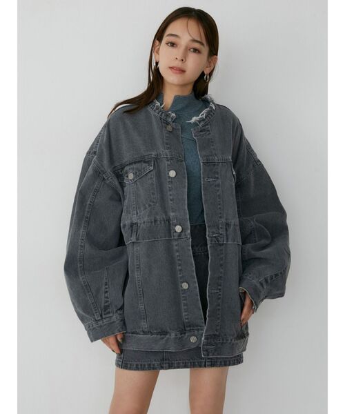 MURUA（ムルーア）の「ハイウエストタイトミニスカート【セットアップ着用可】（スカート・レディース・ホワイト/グレー・1/2）」の6枚目の写真