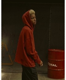 【Re:one】-OVERR- STOPPER ORANGE HOODIE(MA)