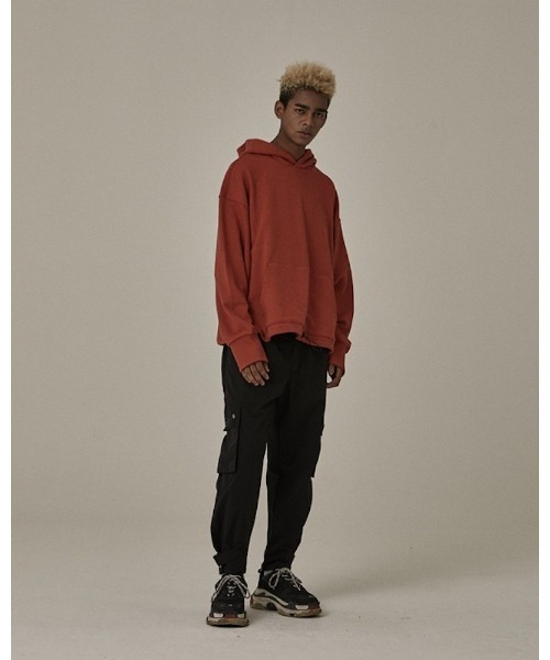 VIBGYOR(ヴィブジョー)の「【Re:one】-OVERR- STOPPER ORANGE HOODIE(MA)(パーカー・メンズ・オレンジ・FREE)」の5枚目の写真