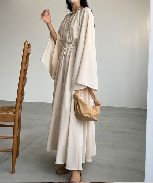 ★ChicLine★ レシア スリットスリーブワンピース Louere(ルエレ)の「スリットスリーブフレアワンピース