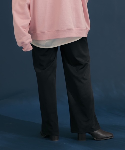 HEYUMM(ヘユム)の「キレイシルエットイージーカットパンツ(スウェットパンツ・メンズ・グリーン/ライトベージュ/ブラック・ONE)」の19枚目の写真