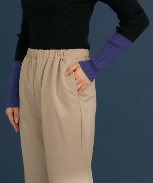 HEYUMM(ヘユム)の「キレイシルエットイージーカットパンツ(スウェットパンツ・メンズ・グリーン/ライトベージュ/ブラック・ONE)」の16枚目の写真