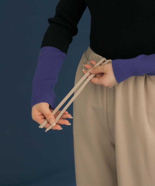 HEYUMM(ヘユム)の「キレイシルエットイージーカットパンツ(スウェットパンツ・メンズ・グリーン/ライトベージュ/ブラック・ONE)」の12枚目の写真