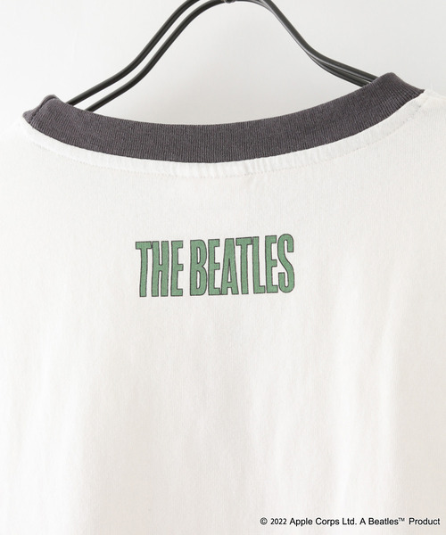 【THE BEATLES/ザ・ビートルズ 】袖配色 ビッグシルエット フォトプリント ロンT ツアーT バンドT ロックT 古着 60年代 70年代 80年代（Tシャツ/カットソー）｜The Beatles（ザビートルズ）