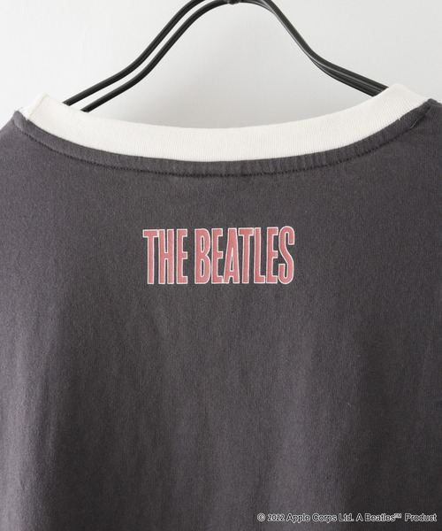 【THE BEATLES/ザ・ビートルズ 】袖配色 ビッグシルエット フォトプリント ロンT ツアーT バンドT ロックT 古着 60年代 70年代 80年代（Tシャツ/カットソー）｜The Beatles（ザビートルズ）
