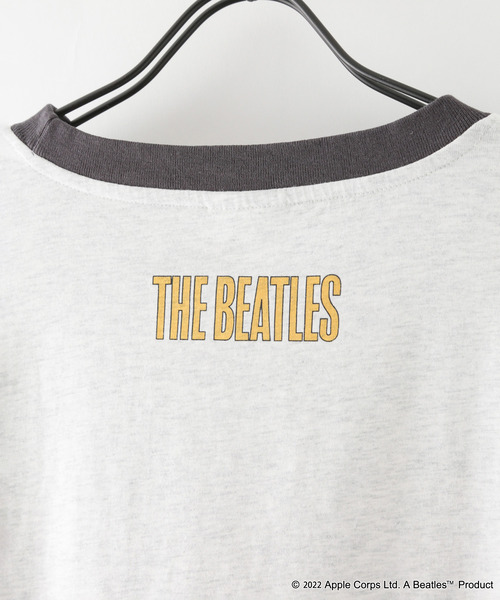 【THE BEATLES/ザ・ビートルズ 】袖配色 ビッグシルエット フォトプリント ロンT ツアーT バンドT ロックT 古着 60年代 70年代 80年代（Tシャツ/カットソー）｜The Beatles（ザビートルズ）