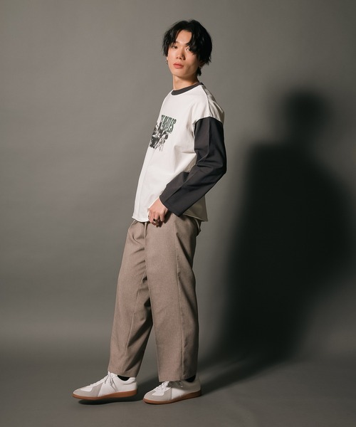 【THE BEATLES/ザ・ビートルズ 】袖配色 ビッグシルエット フォトプリント ロンT ツアーT バンドT ロックT 古着 60年代 70年代 80年代（Tシャツ/カットソー）｜The Beatles（ザビートルズ）