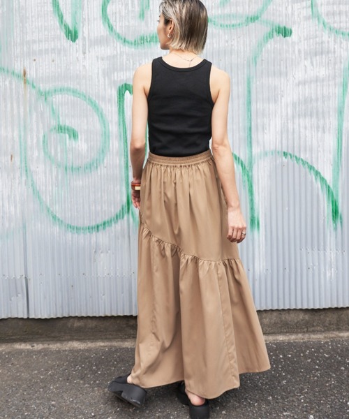 Auntie Rosa Holiday（アンティローザホリデー）の「イレギュラー切替ギャザーボリュームスカート（スカート・レディース・ベージュ/ピンク/グレー・FREE）」の15枚目の写真