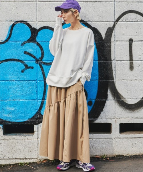 Auntie Rosa Holiday（アンティローザホリデー）の「イレギュラー切替ギャザーボリュームスカート（スカート・レディース・ベージュ/ピンク/グレー・FREE）」の16枚目の写真