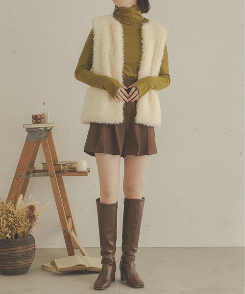 Ambre Neige（アンブルネージュ）の「指穴テレコメロートップス／【WEB/EC限定商品】（Tシャツ/カットソー・レディース・アイボリー/ピンク/ライトグリーン・FREE）」の11枚目の写真