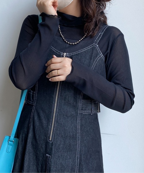 CPCM(シーピーシーエム)の「23パワーネットインナーメロータートル(Tシャツ/カットソー・メンズ・イエロー/オレンジ/ブラック/ベージュ/アイボリー・FREE)」の6枚目の写真