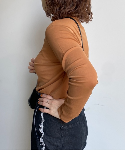 CPCM(シーピーシーエム)の「23パワーネットインナーメロータートル(Tシャツ/カットソー・メンズ・イエロー/オレンジ/ブラック/ベージュ/アイボリー・FREE)」の12枚目の写真