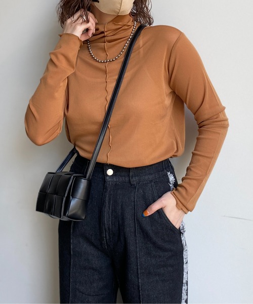 CPCM(シーピーシーエム)の「23パワーネットインナーメロータートル(Tシャツ/カットソー・メンズ・イエロー/オレンジ/ブラック/ベージュ/アイボリー・FREE)」の14枚目の写真