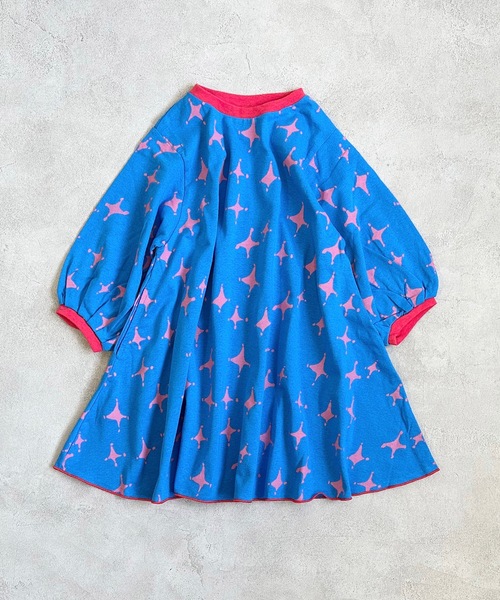 HOGAN RANCH WEAR（ホーガンランチウエア）の「ソウガラランタンロングスリーブワンピース(90～130cm)（ワンピース・キッズ・マルチ/ブルー/ベージュ・90/100/110/120/130）」の2枚目の写真