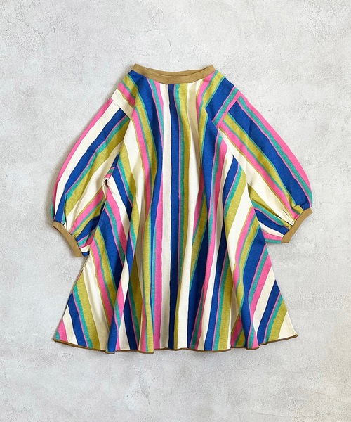 HOGAN RANCH WEAR（ホーガンランチウエア）の「ソウガラランタンロングスリーブワンピース(90～130cm)（ワンピース・キッズ・マルチ/ブルー/ベージュ・90/100/110/120/130）」の3枚目の写真